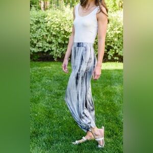 7th Ray First Class Pant Tie Dye Gray/Silver Black Size Large